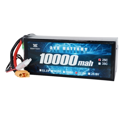 ZYE rechargeable lithium lipo battery 25C 10000mah 11.1v3s 4s14.8v 22.2v6s for vehicles