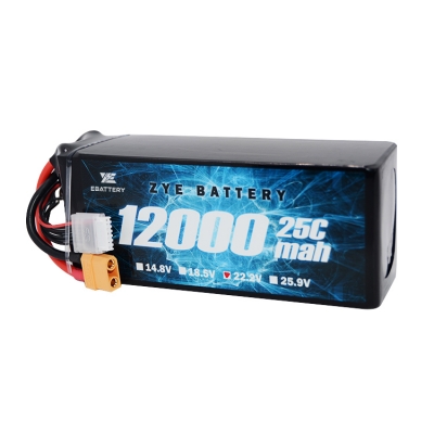 ZYE 11.1v14.8v22.2v lipo 12000mah 6 секунд